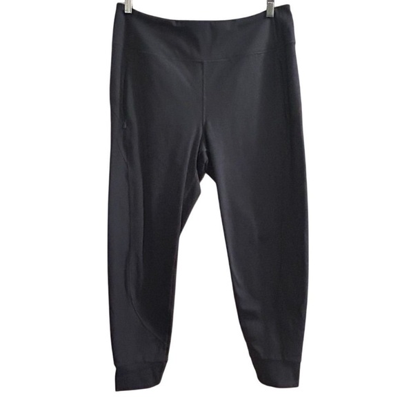 Athleta Women's Jogger Pants Size L Black Rainier Casual Tapered Leg - Picture 1 of 6